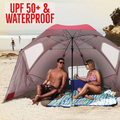 Sport-Brella XL Umbrella Portable Canopy, Deep Red   551512216